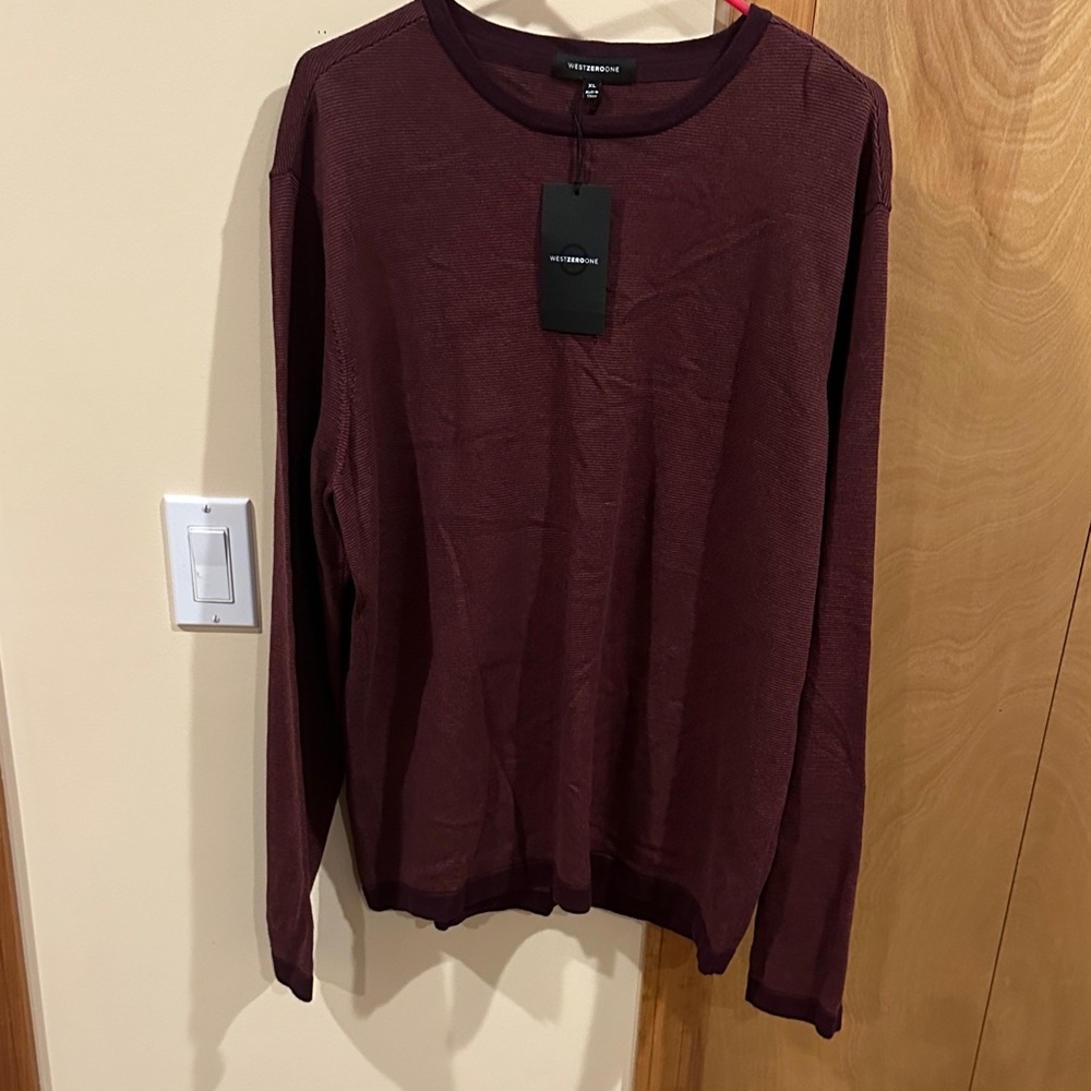 Deep Maroon Long Sleeve Shirt for Men